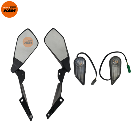 KIT DE ESPEJOS DERECHO E IZQUIERDO CON DIRECCIONAL KTM RC 200 RC 390