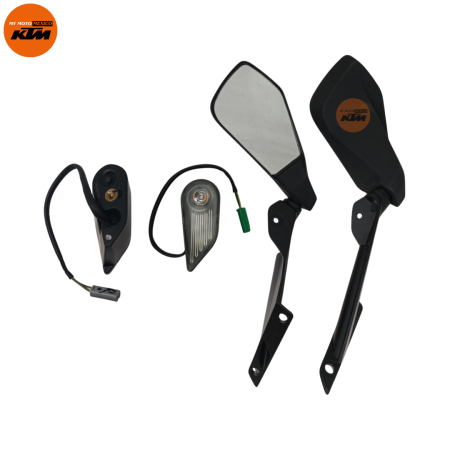 KIT DE ESPEJOS DERECHO E IZQUIERDO CON DIRECCIONAL KTM RC 200 RC 390