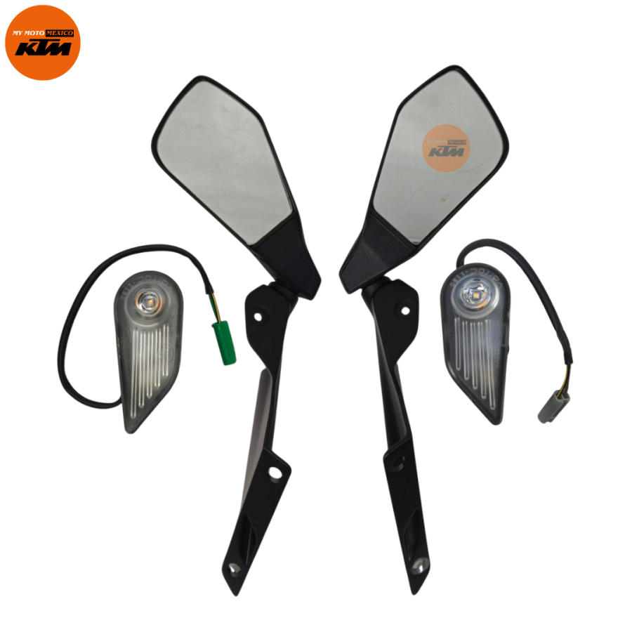 KIT DE ESPEJOS DERECHO E IZQUIERDO CON DIRECCIONAL KTM RC 200 RC 390
