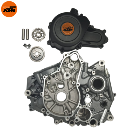 KIT DE CARTER Y TAPA  ESTATOR IZQUIERDO DE KTM DUKE 390 GEN-3