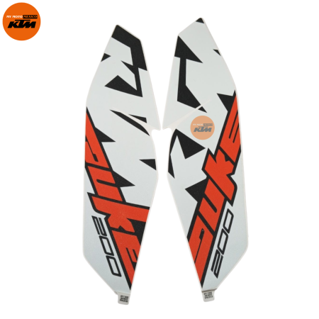 KIT DE STIKER DE TAPA DE TANQUE DERECHO E IZQUIERDO KTM DUKE 200