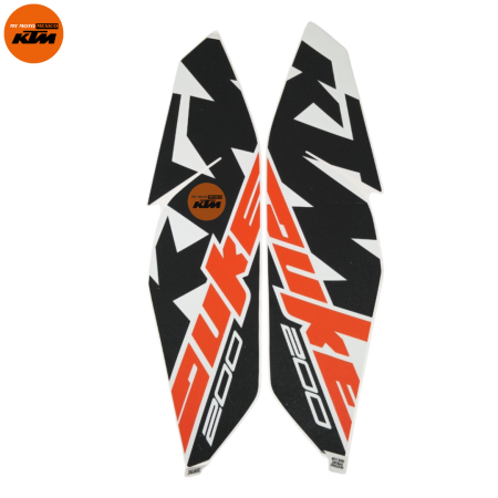 KIT DE STIKER DE TAPA DE TANQUE DERECHO E IZQUIERDO KTM DUKE 200