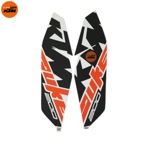 KIT DE STIKER DE TAPA DE TANQUE DERECHO E IZQUIERDO KTM DUKE 200